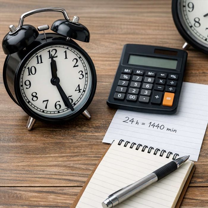 24 heures en minutes : calcul simple et sans erreur