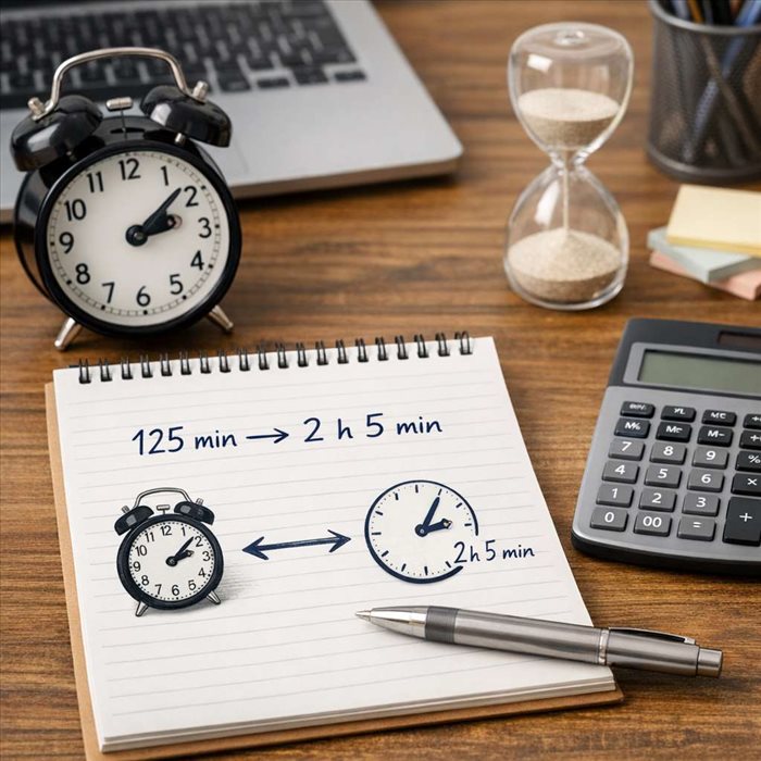 Convertir des minutes en heures et minutes automatiquement