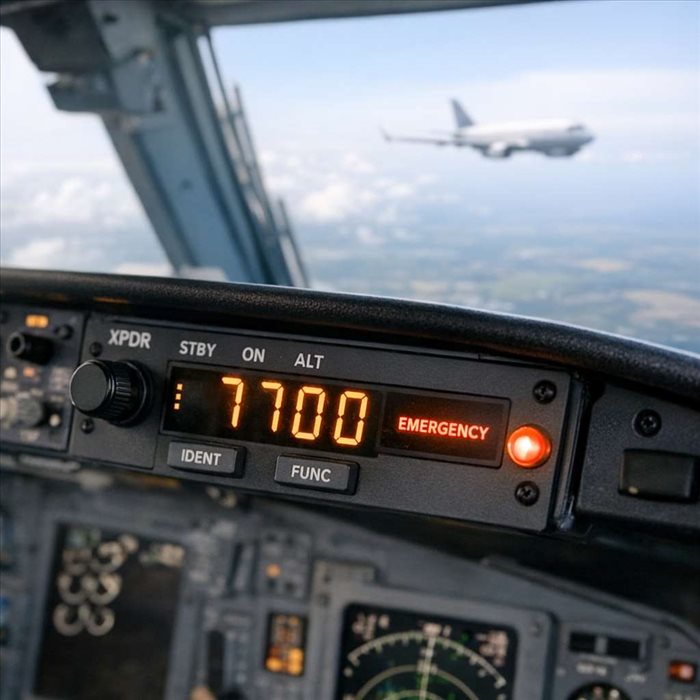 Code squawk 7700 en aviation : signification et rôle