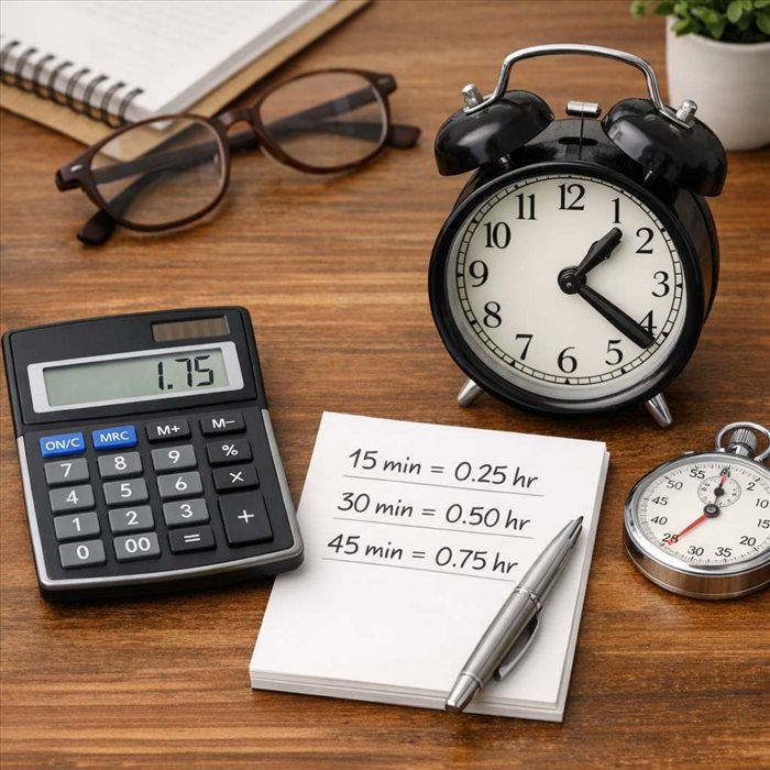 Convertir des minutes en heures décimales : méthode simple